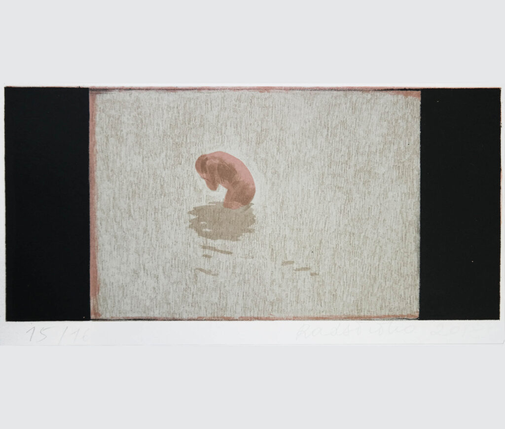 BATHER III  litho  35 x 50 cm.  2018