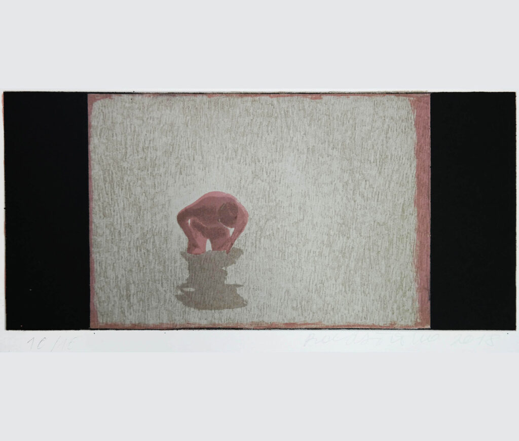 BATHER IV  litho  35 x 50 cm.  2018