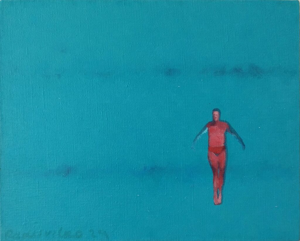 SWIMMING POOL oil, canvas, 20 x 30 cm. 2024
