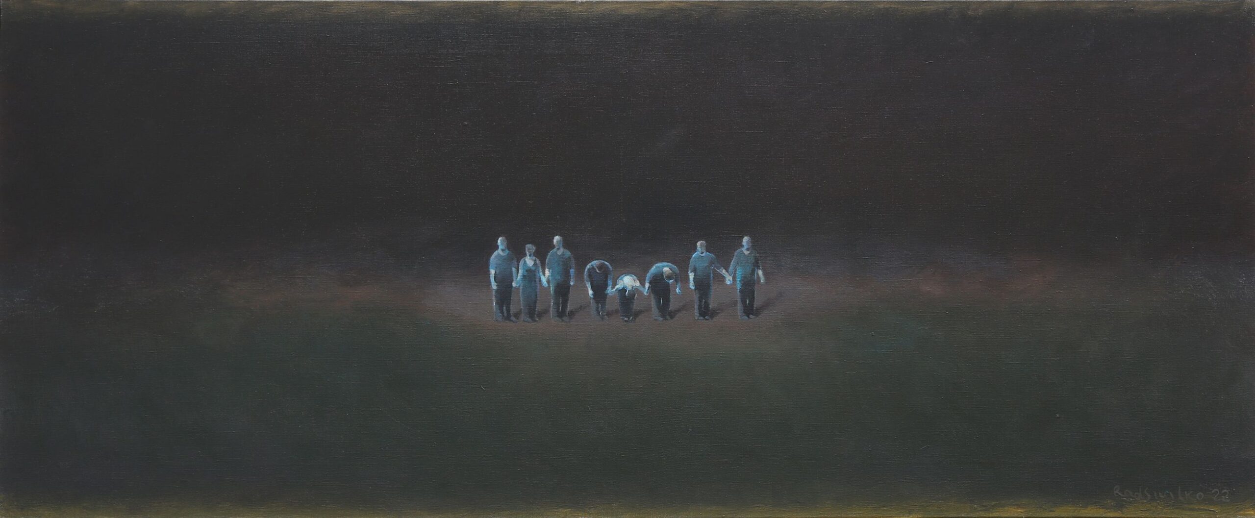 EVENING SHOW  oil, canvas,  60 x 155 cm.  2022